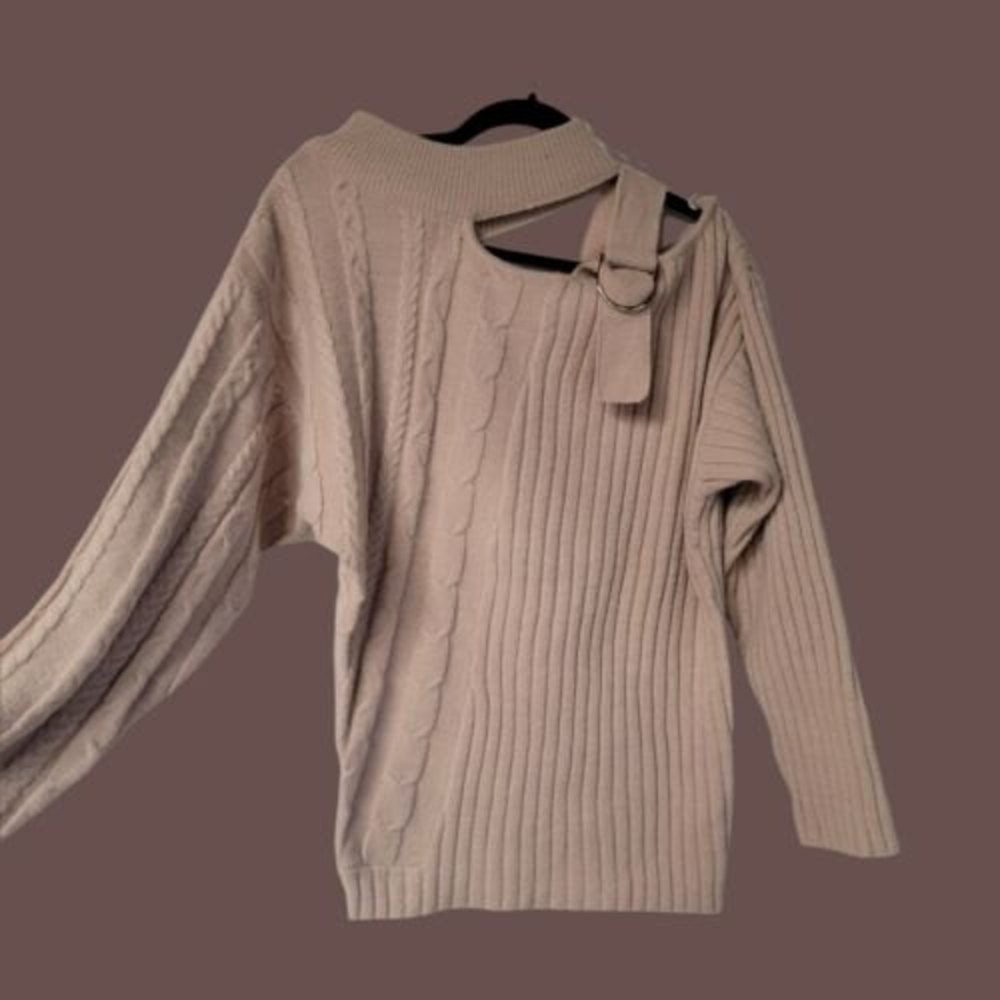Andree by Unit V-Neck Relaxed Fit Pullover Sweater Top1x